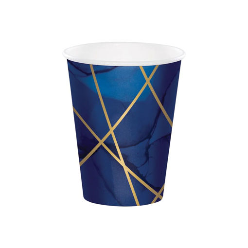 Picture of NAVY & GOLD GEODE CUPS 354ML 8PK